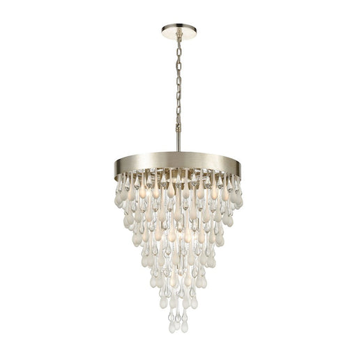 ELK Lighting Morning Frost 7-Light Chandelier, Silver/Clear - 32345-7