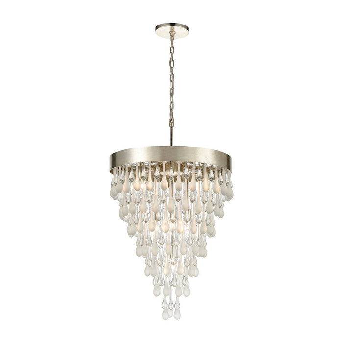 ELK Lighting Morning Frost 7-Light Chandelier, Silver/Clear - 32345-7