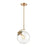 ELK Lighting Collective 1-Light Mini Pendant, Satin Brass/Clear Glass - 32351-1