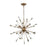 ELK Lighting Sprigny 6-Light Chandelier, Matte Gold/Amber Teak Crystal - 33020-6