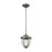 ELK Lighting Sturgis 1-Light Mini Pendant, Weathered Zinc/Clear Blown - 33100-1