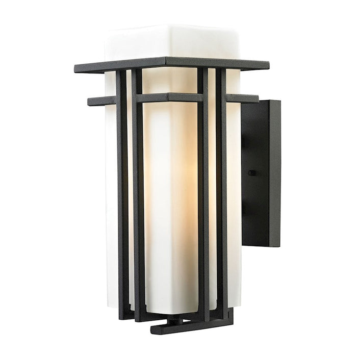 ELK Lighting Croftwell 1-Light Medium Outdoor Wall, Textured Black - 45086-1