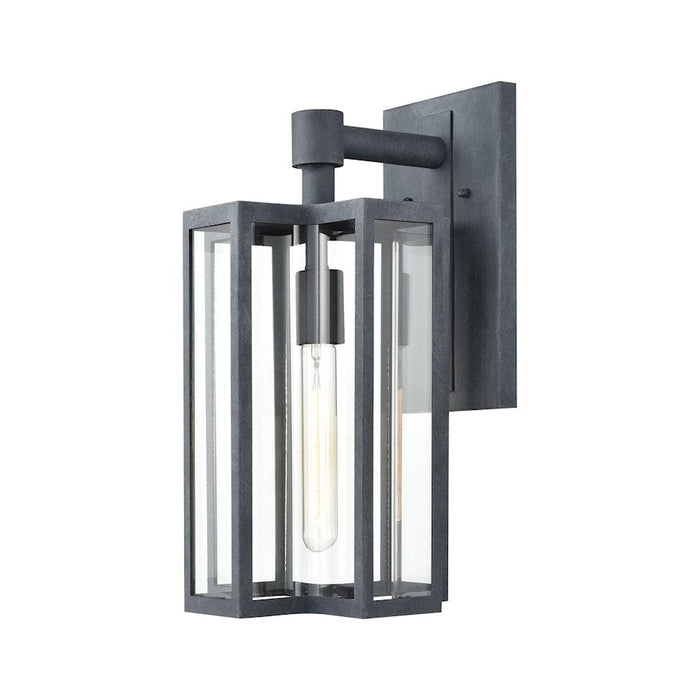 ELK Lighting Bianca 1-Light Medium Sconce, Aged Zinc/Clear - 45165-1