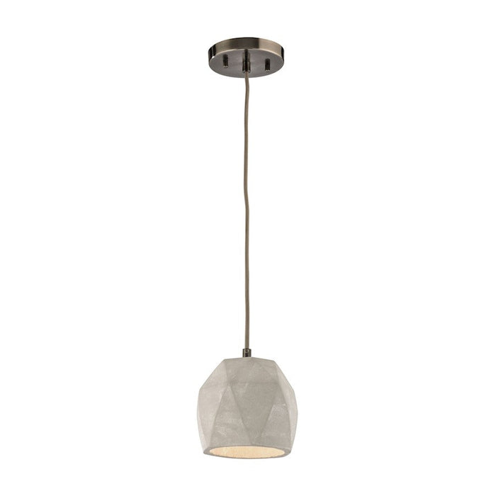 ELK Lighting Urban Form 1-Light 5" Mini Pendant, Nickel/Concrete Shade - 45330-1