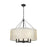 ELK Lighting Ashland 5-Light Chandelier, Black/Organza White - 46268-5