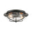 ELK Lighting Lakeshore Drive 2-Light Flush Mount, Black/Seedy Glass - 46402-2