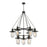 ELK Lighting Lakeshore Drive 9-Light Chandelier, Black/Seedy Glass - 46406-9