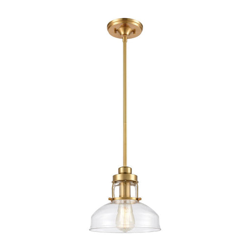 ELK Lighting Manhattan Boutique 9" 1-Light Mini Pendant, Brass/Clear - 46575-1