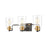 ELK Lighting Robins 3-Light Vanity Light, Matte Black/Clear Glass - 46612-3