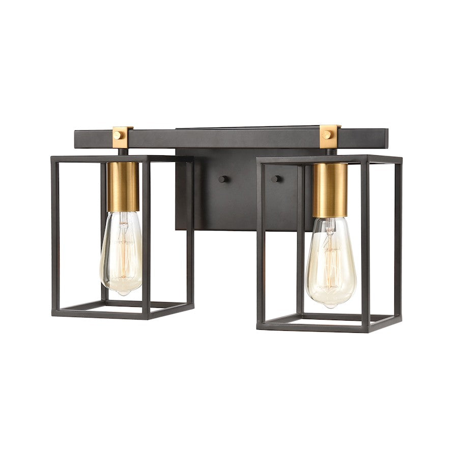 ELK Lighting Cloe 2-Light Vanity Light, Matte Black - 46631-2