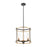 ELK Lighting Millington 3-Light Pendant, Charcoal/Clear Glass - 46653-3