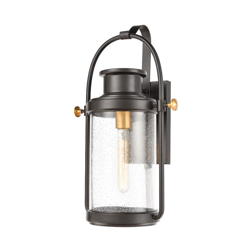 ELK Lighting Wexford 1-Light 19" Sconce, Matte Black/Seedy Glass - 46671-1