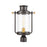 ELK Lighting Wexford 1-Light Post Mount, Matte Black/Seedy Glass - 46673-1