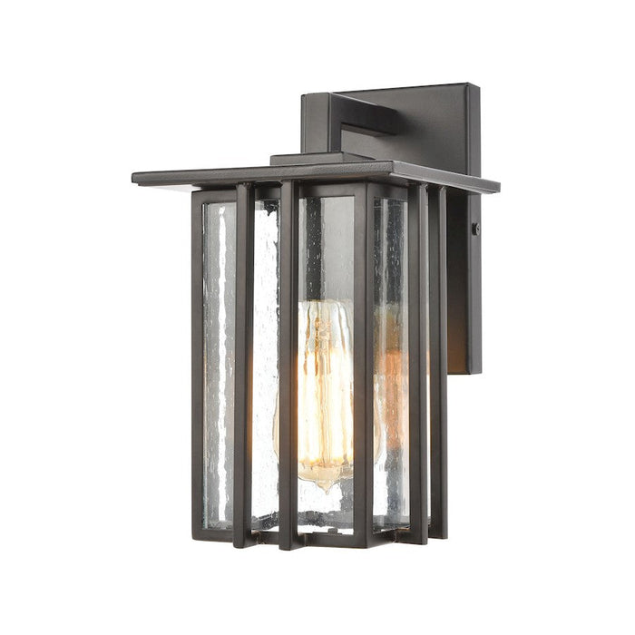 ELK Lighting Radnor 1-Light 10" Sconce, Matte Black/Seedy Glass - 46690-1