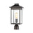 ELK Lighting Lamplighter 1-Light Post Mount, Matte Black/Seedy Glass - 46704-1