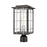 ELK Lighting Brewster 1-Light Post Mount, Matte Black/Seedy Glass - 46714-1