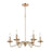 ELK Lighting Wellsley 6-Light 25" Chandelier, Burnished Brass - 46796-6