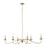 ELK Lighting Wellsley 6-Light 47" Chandelier, Burnished Brass - 46798-6