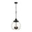 ELK Lighting Chandra 4-Light Pendant, Matte Black/Clear Glass - 46814-4