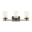 ELK Lighting Geringer 3-Light Vanity Light, Charcoal & Beechwood/Seedy - 47283-3