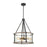 ELK Lighting Geringer 4-Light 18" Pendant, Charcoal & Beechwood/Seedy - 47288-4