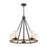 ELK Lighting Geringer 5-Light Chandelier, Charcoal & Beechwood/Seedy - 47289-5