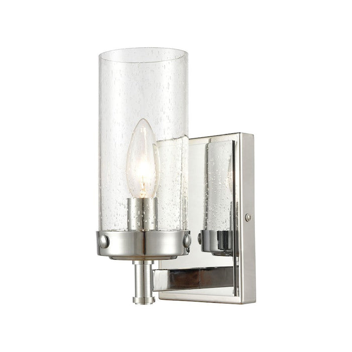 ELK Lighting Melinda 1-Light Vanity Light, Polished Chrome/Seedy Glass - 47301-1