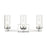 ELK Lighting Melinda 3-Light Vanity Light, Polished Chrome/Seedy Glass - 47303-3