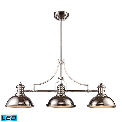 ELK Lighting Chadwick 3-Light Island Light, Polished Nickels, LED - 66115-3-LED