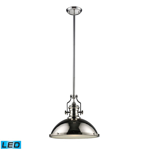 ELK Lighting Chadwick 1-Light Pendant, Polished Nickels, LED - 66118-1-LED