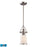 ELK Lighting Chadwick 122 1-Light Mini Pendant, Nickel/White, LED - 66122-1-LED