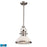 ELK Lighting Chadwick 123 1-Light Pendant, Nickel/White Glass, LED - 66123-1-LED