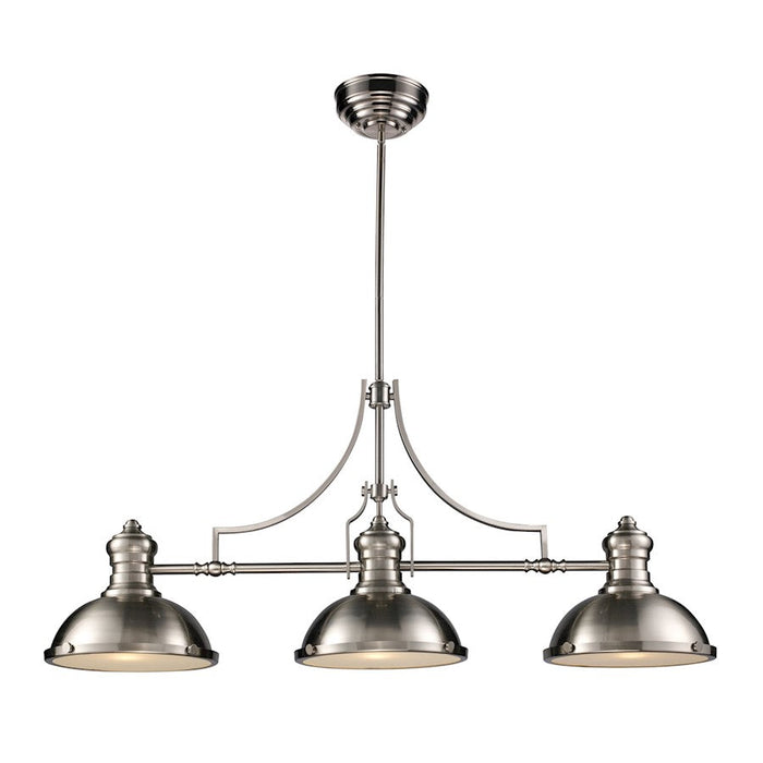 ELK Lighting Chadwick 125 3-Light Island Light, Satin Nickel - 66125-3