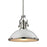 ELK Lighting Chadwick 516 1-Light 17" Pendant, Nickel/White Shade - 66516-1
