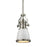 ELK Lighting Chadwick 524 1-Light Mini Pendant, Nickel/White Shade - 66524-1