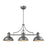 ELK Lighting Chadwick 3-Light Island Light, Zinc/Metal & Frosted Glass - 66585-3