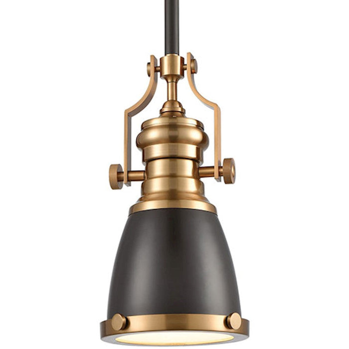 Elk Lighting Chadwick 8'' 1-Light Mini Pendant, Zinc/Gray