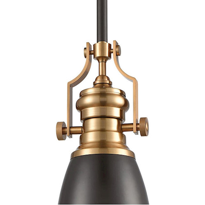 Elk Lighting Chadwick 8'' 1-Light Mini Pendant, Zinc/Gray