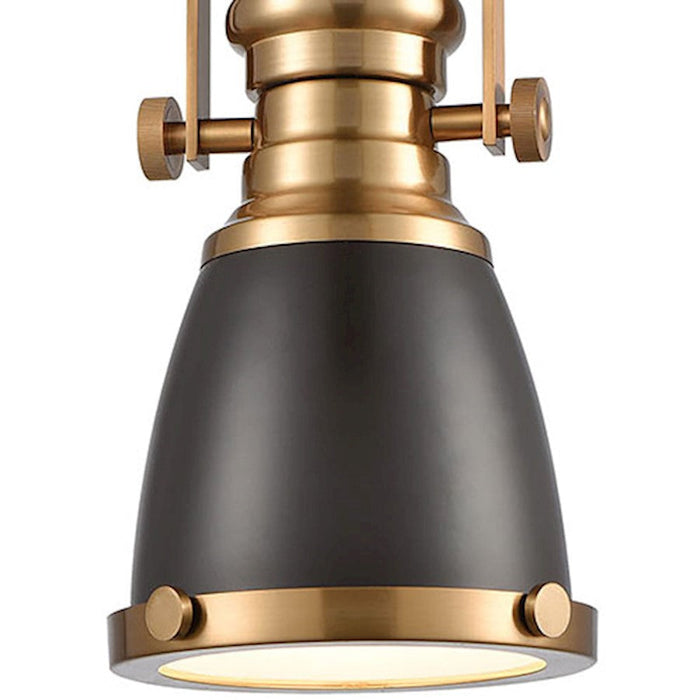 Elk Lighting Chadwick 8'' 1-Light Mini Pendant, Zinc/Gray