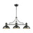 ELK Lighting Chadwick 3-Light Island, Nickel/Metal Shade /Frosted - 66605-3
