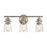 ELK Lighting Chadwick 3-Light Vanity Light, Satin Nickel/Seedy Glass - 66626-3