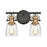 ELK Lighting Chadwick 2-Light Vanity Light, Bronze & Satin Brass/Seedy - 66685-2