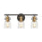 ELK Lighting Chadwick 3-Light Vanity Light, Bronze & Satin Brass/Seedy - 66686-3