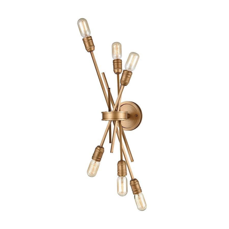 ELK Lighting Xenia 6-Light Sconce, Matte Gold - 66908-6