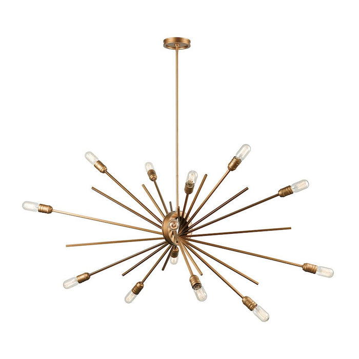 ELK Lighting Xenia 14-Light Chandelier, Matte Gold - 66917-14