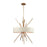 ELK Lighting Xenia 5-Light Chandelier, Gold/Beige Fabric Shade - 66973-5