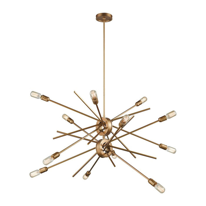 ELK Lighting Xenia 12-Light Chandelier, Matte Gold - 66975-12