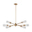 ELK Lighting Xenia 6-Light 22" Chandelier, Matte Gold/Seedy Glass - 66984-6