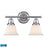 ELK Lighting Berwick 2-Light Vanity Lamp, Chrome/White Glass, LED - 67011-2-LED