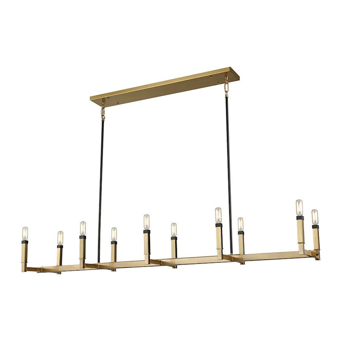 ELK Lighting Mandeville 10-Light Chandelier, Bronze and Satin Brass - 67756-10